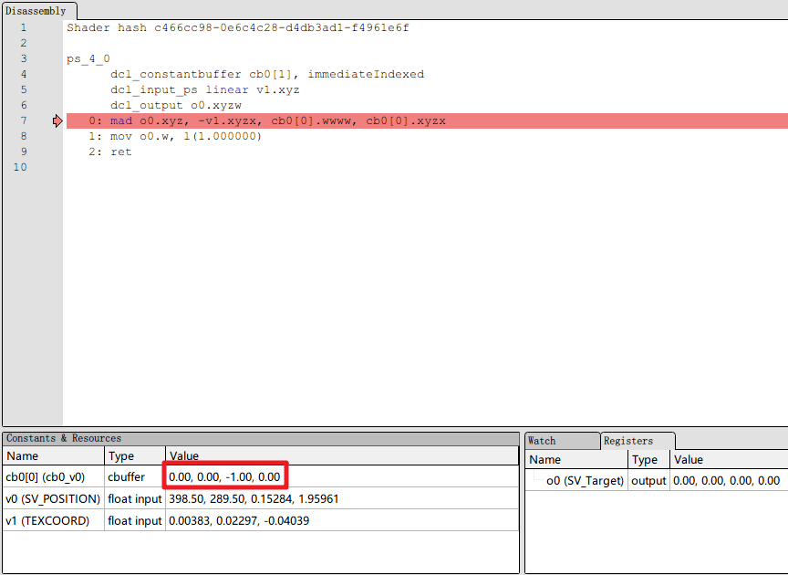 turnon forwardbase shader disassembly