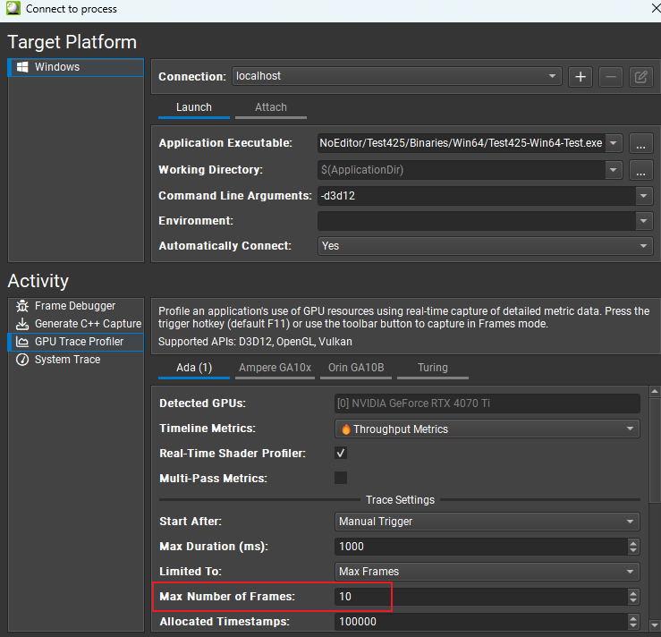 NSight GPU Trace Profiler